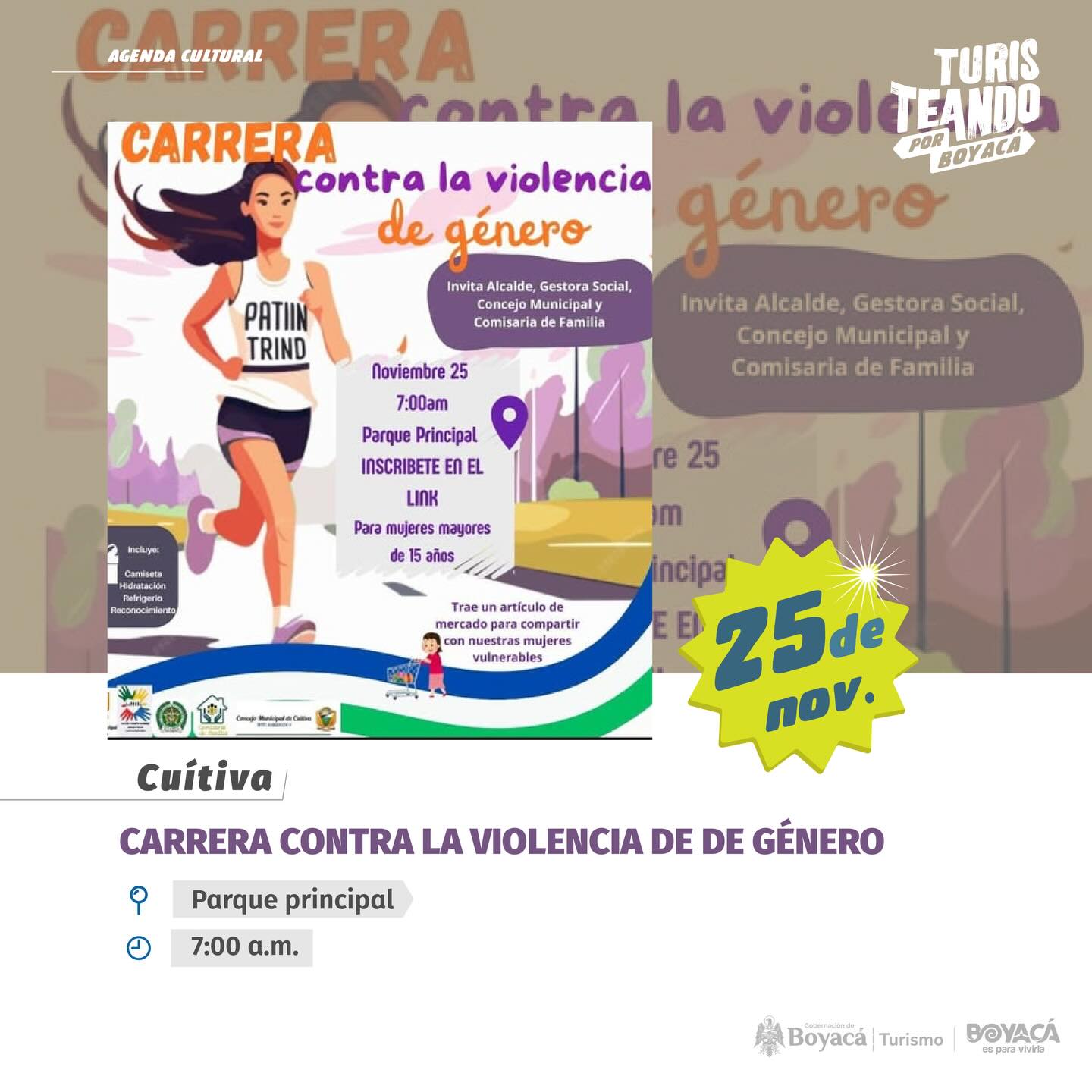 Carrera contra la violencia Cuítiva Boyacá
