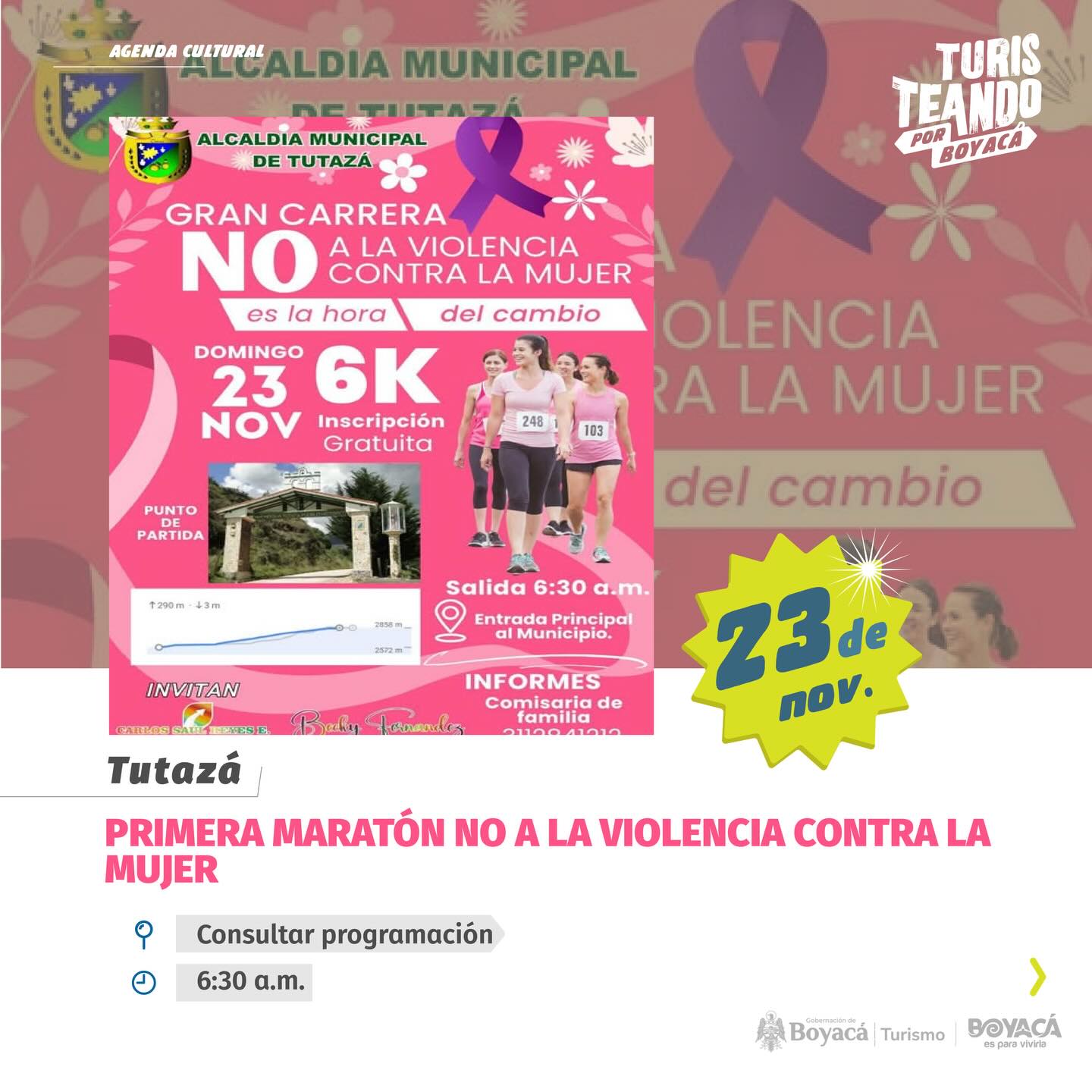 No a la violencia contra la mujer Boyacá