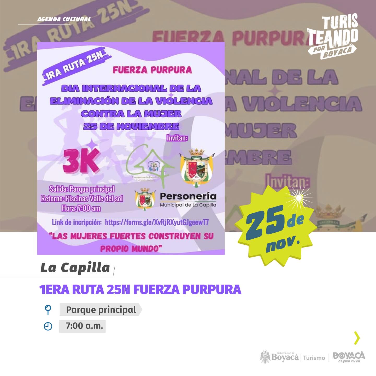 Ruta Fuerza Purpura La capilla Boyacá