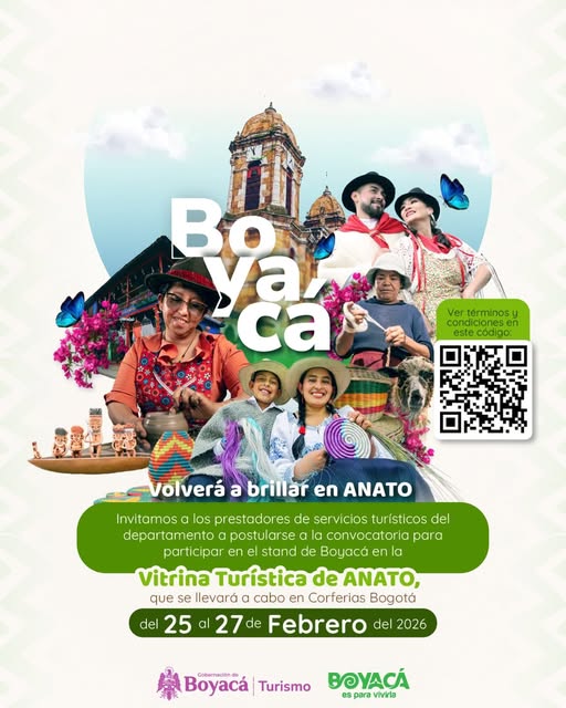 Convocatoria para prestadores turísticos de Boyacá en la Vitrina ANATO 202